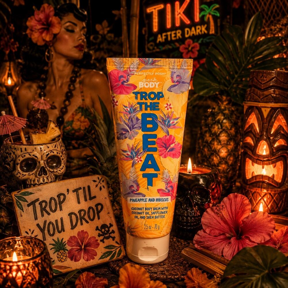Perfectly Posh Trop the Beat Pineapple Hibiscus Coconut Body Balm NEW 2.5 oz
